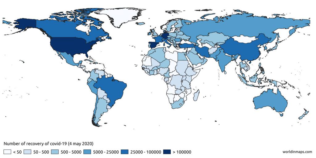 coronavirus number of recovery in the world