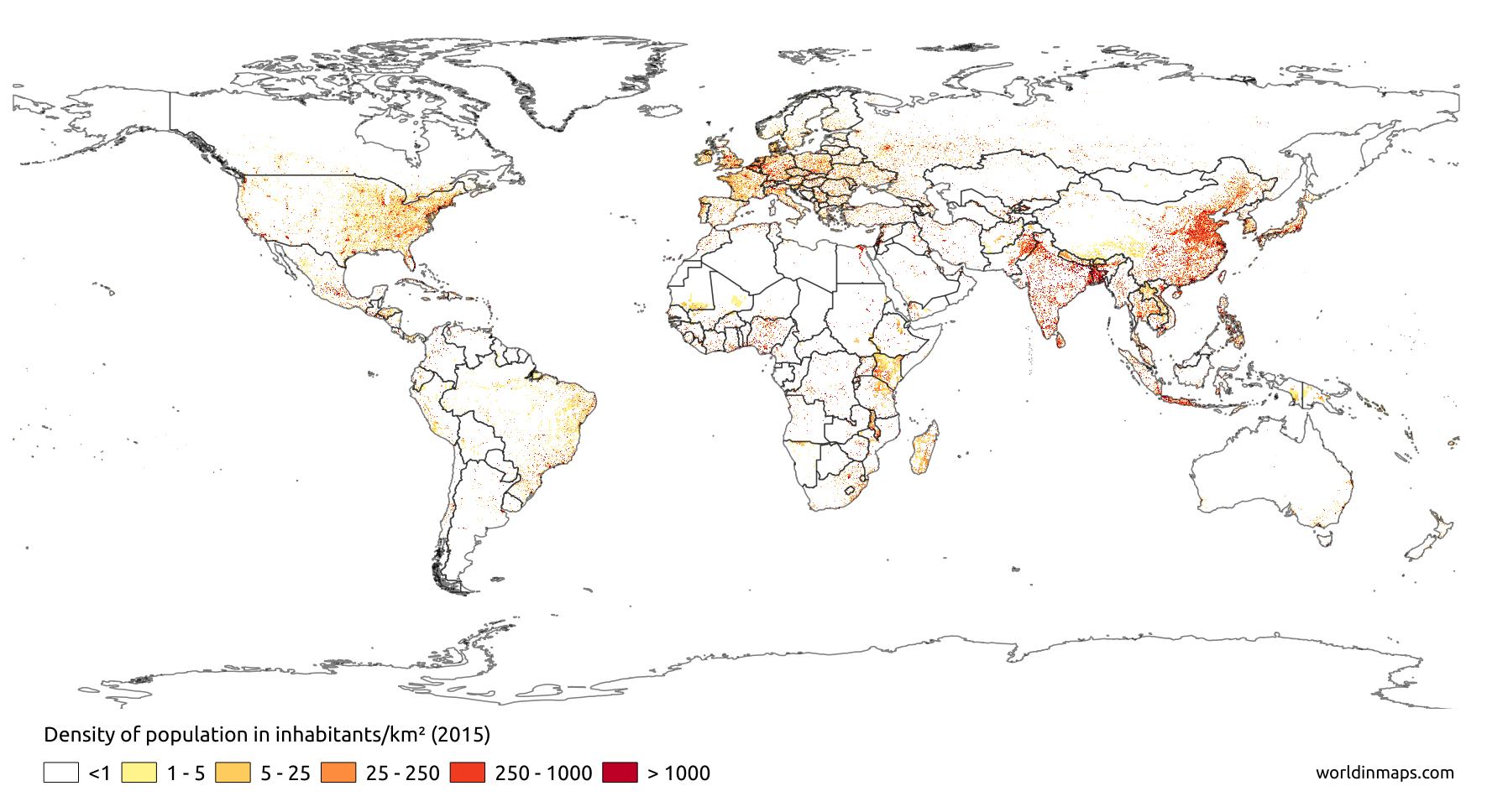World Population Density Map Oc 10 676 X 5243 Mapporn