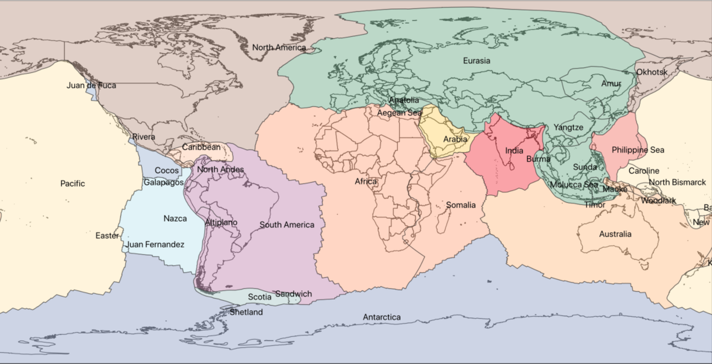 lithospheric plates diagram