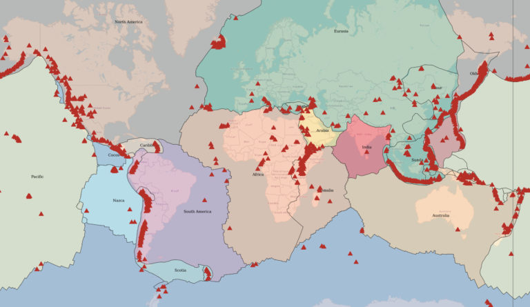 Volcanoes World Map World In Maps