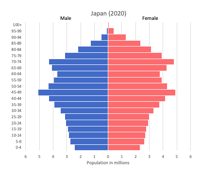 Japanese Population Pyramid