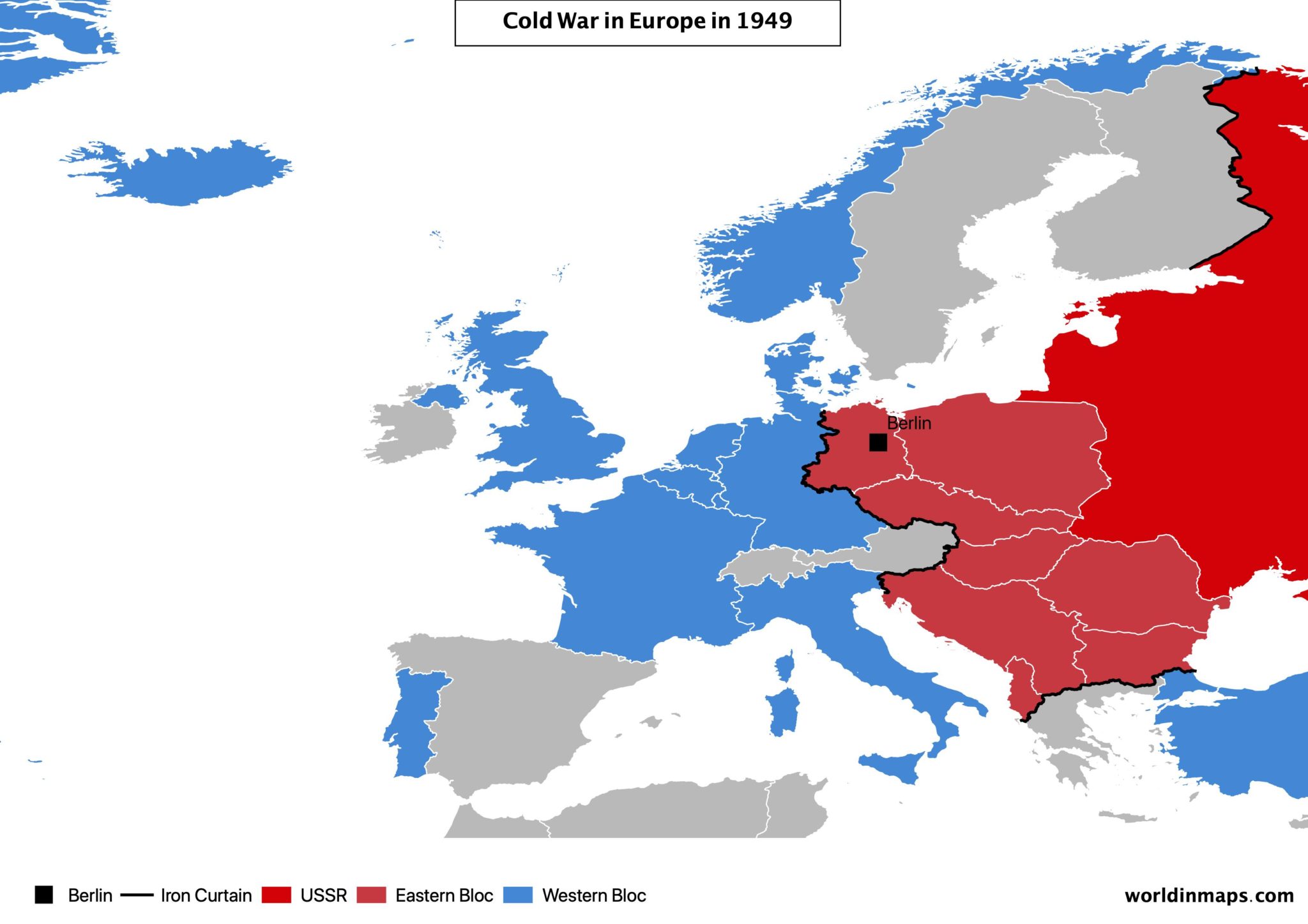 Cold war maps - World in maps