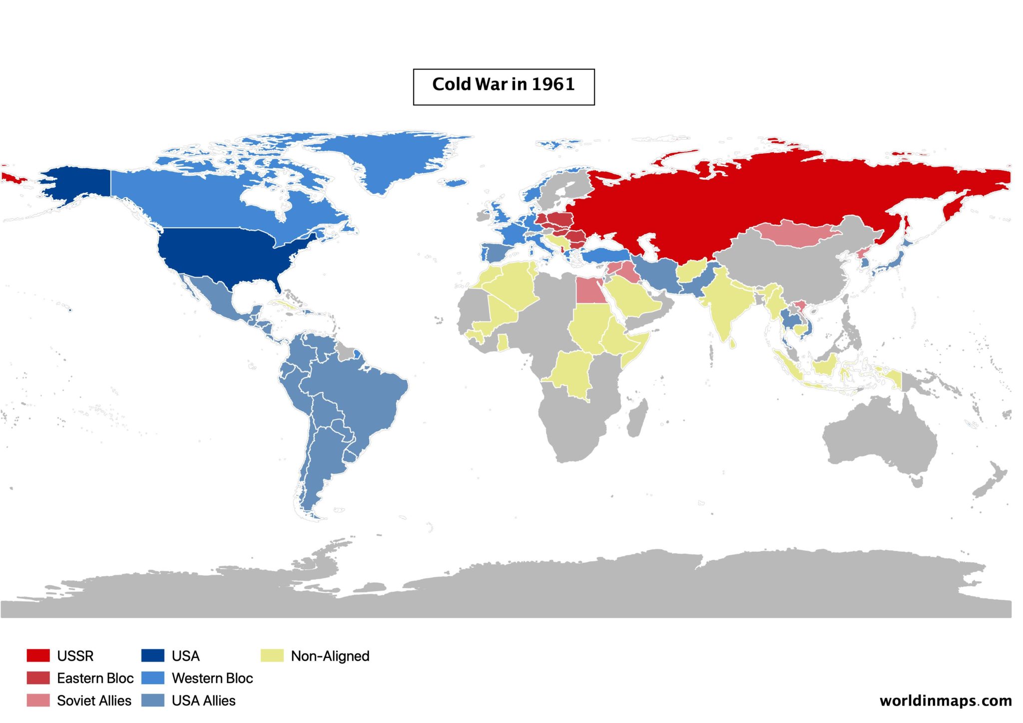 Cold war maps - World in maps