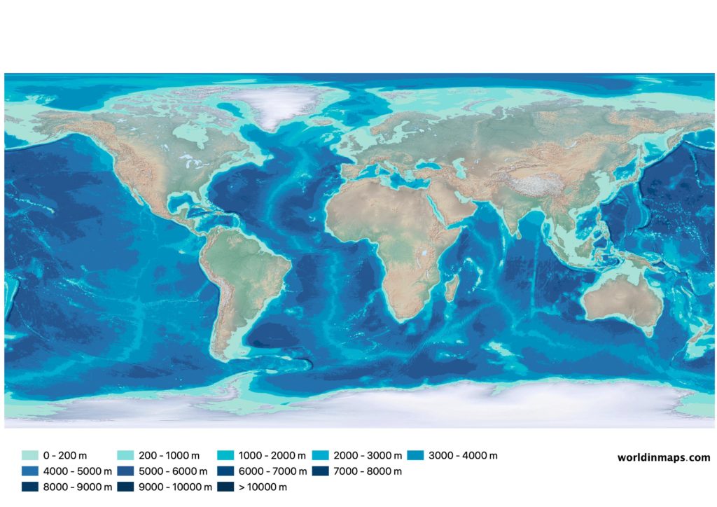 world bathymetric map
