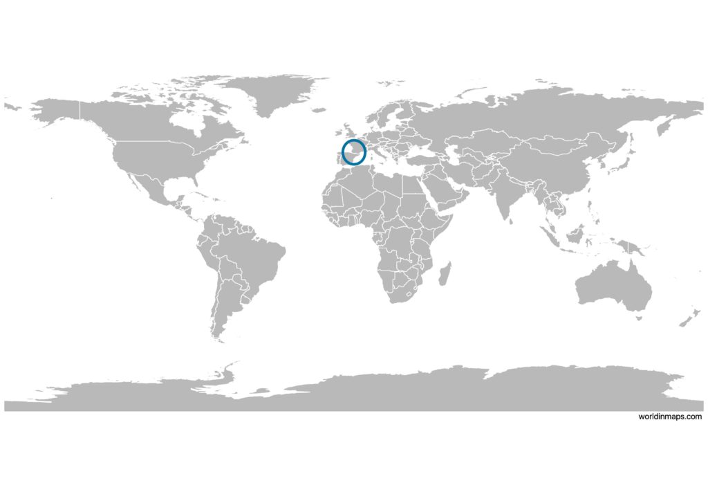 Andorra on the world map