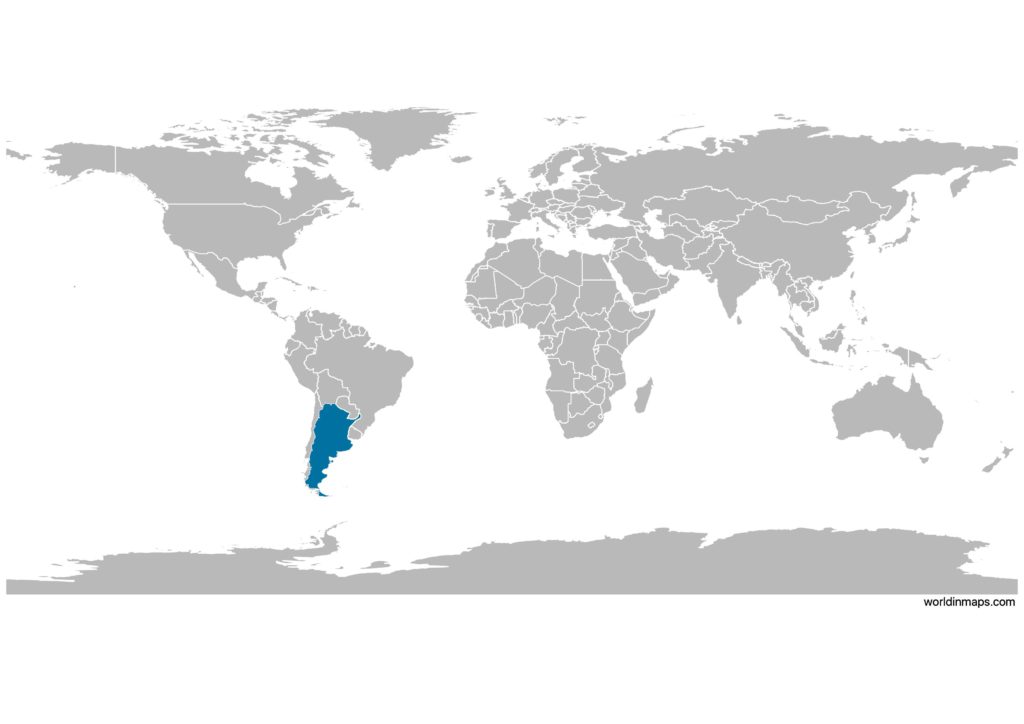 Argentina Data And Statistics World In Maps   Argentina On The World Map 1024x724 