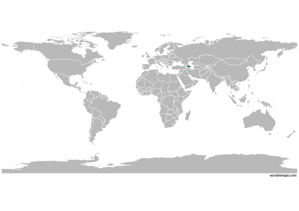 Azerbaijan on the world map