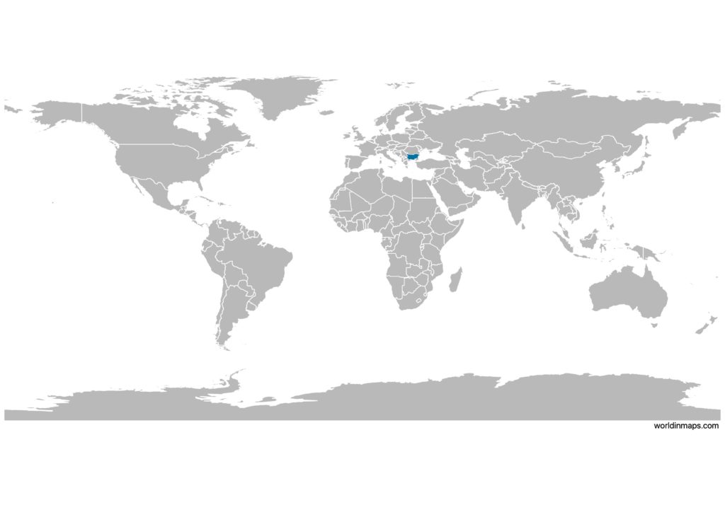 Bulgaria on the world map