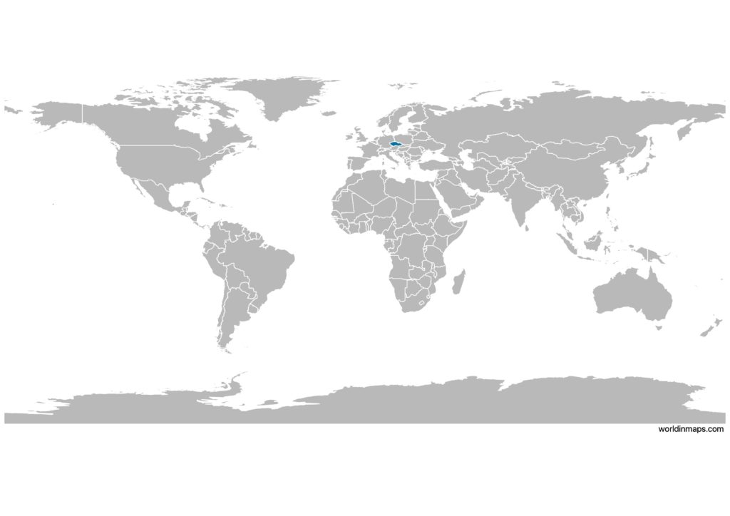 Czech Republic on the world map