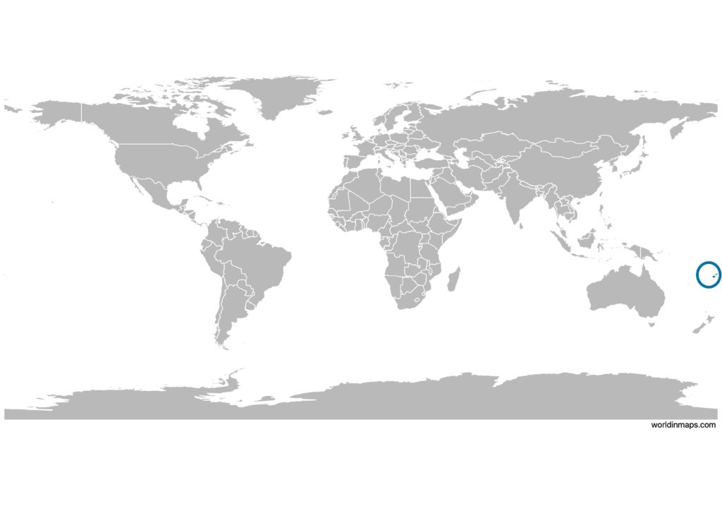 Fiji on the world map