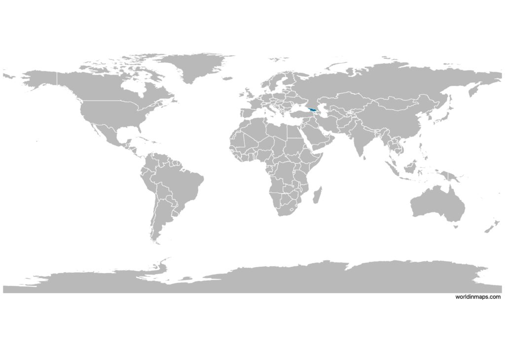 Georgia on the world map