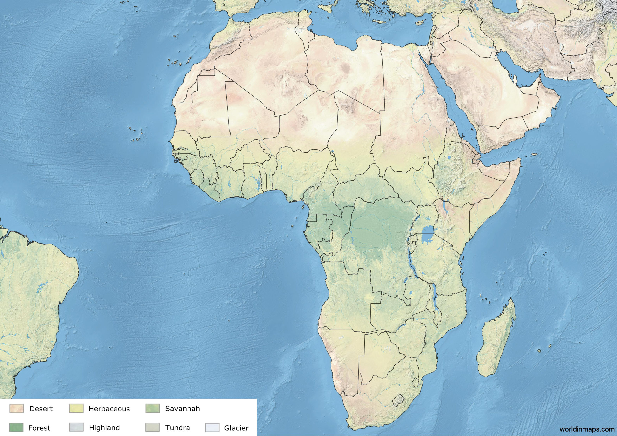 africa world map
