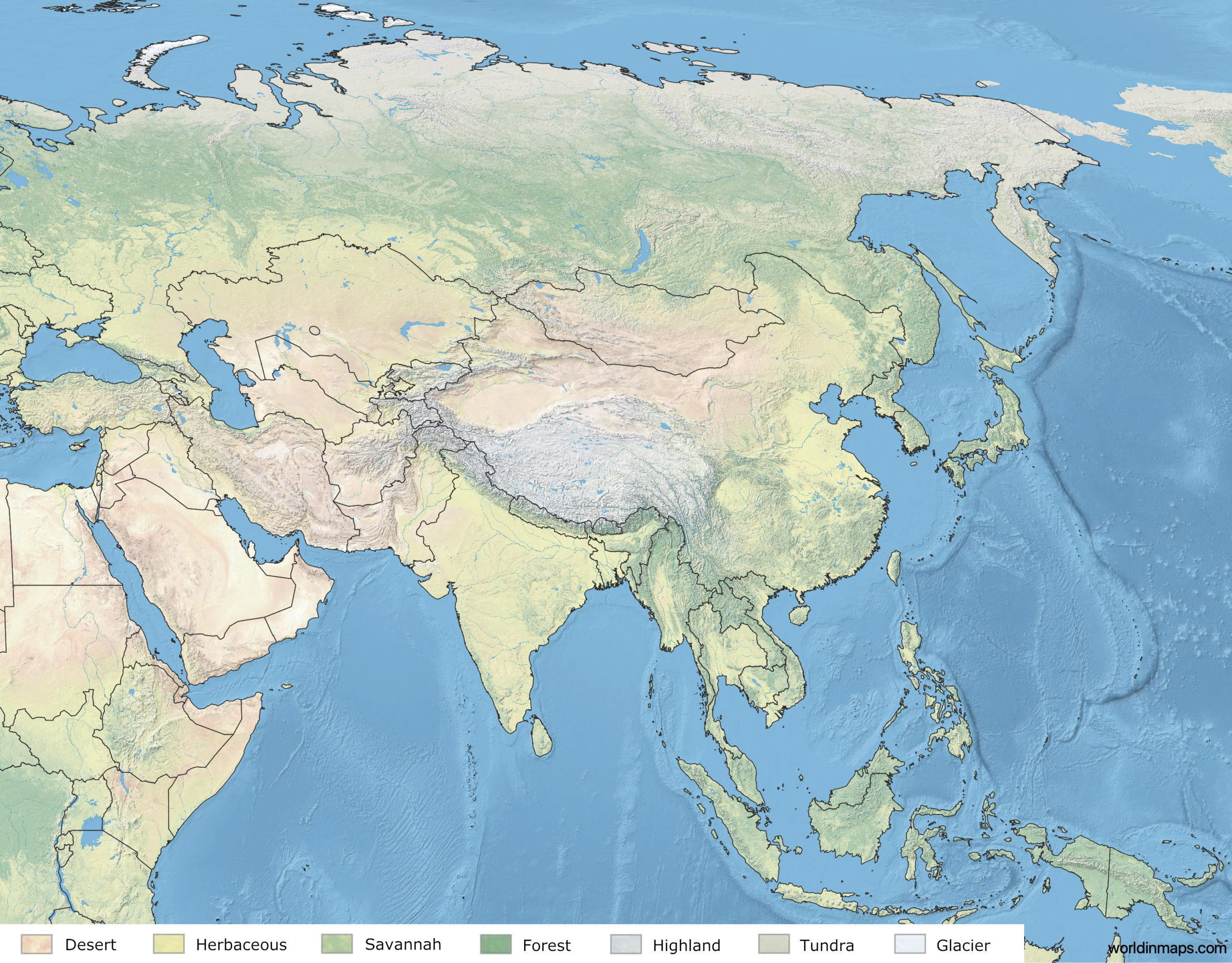 asia world map