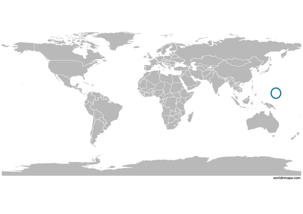 Federated States of Micronesia on the world map