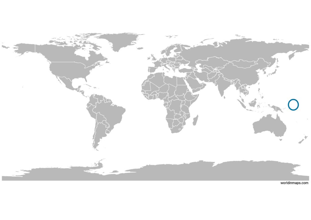 Nauru on the world map