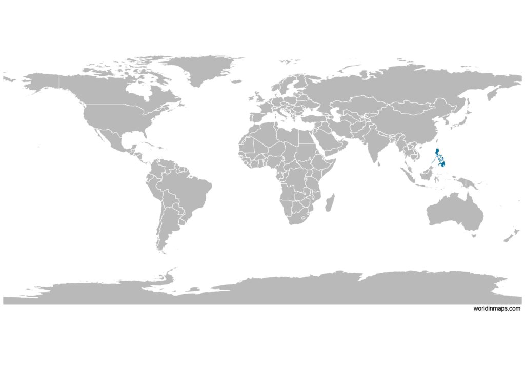 Philippines on the world map