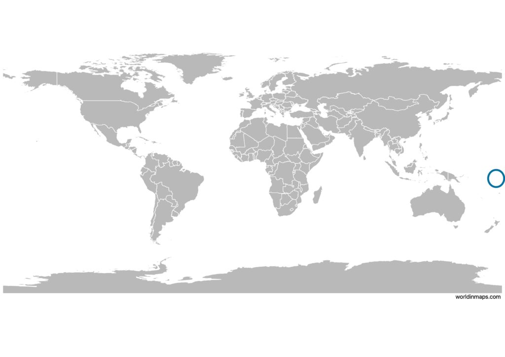 Tuvalu on the world map