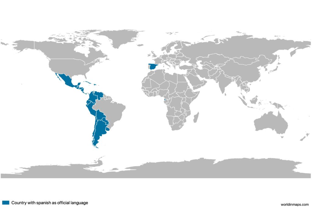 Spanish Speaking Countries World In Maps   Countries Where Spanish Is A Official Language 1024x724 