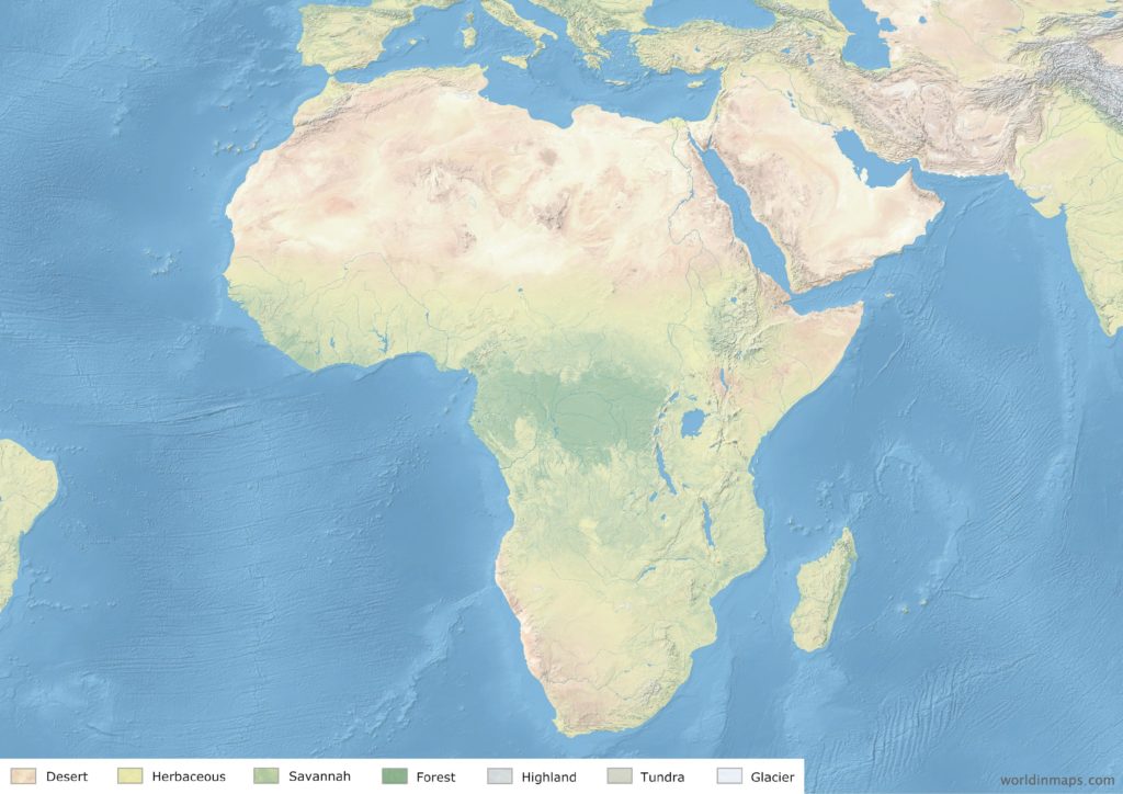 Land cover map of Africa