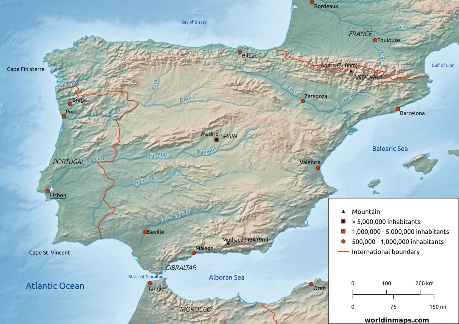 Iberian Peninsula - World in maps