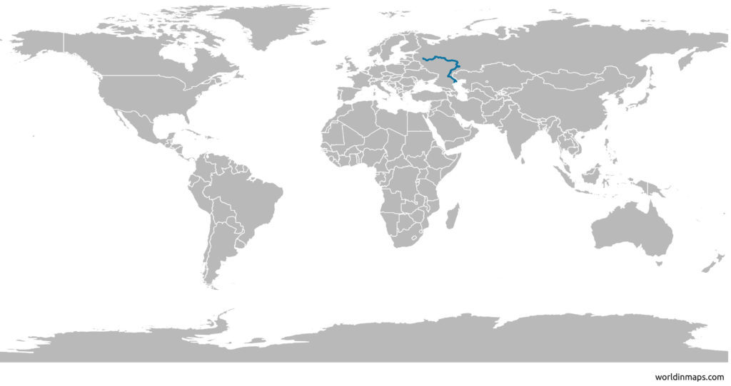 location of the Volga river on the world map