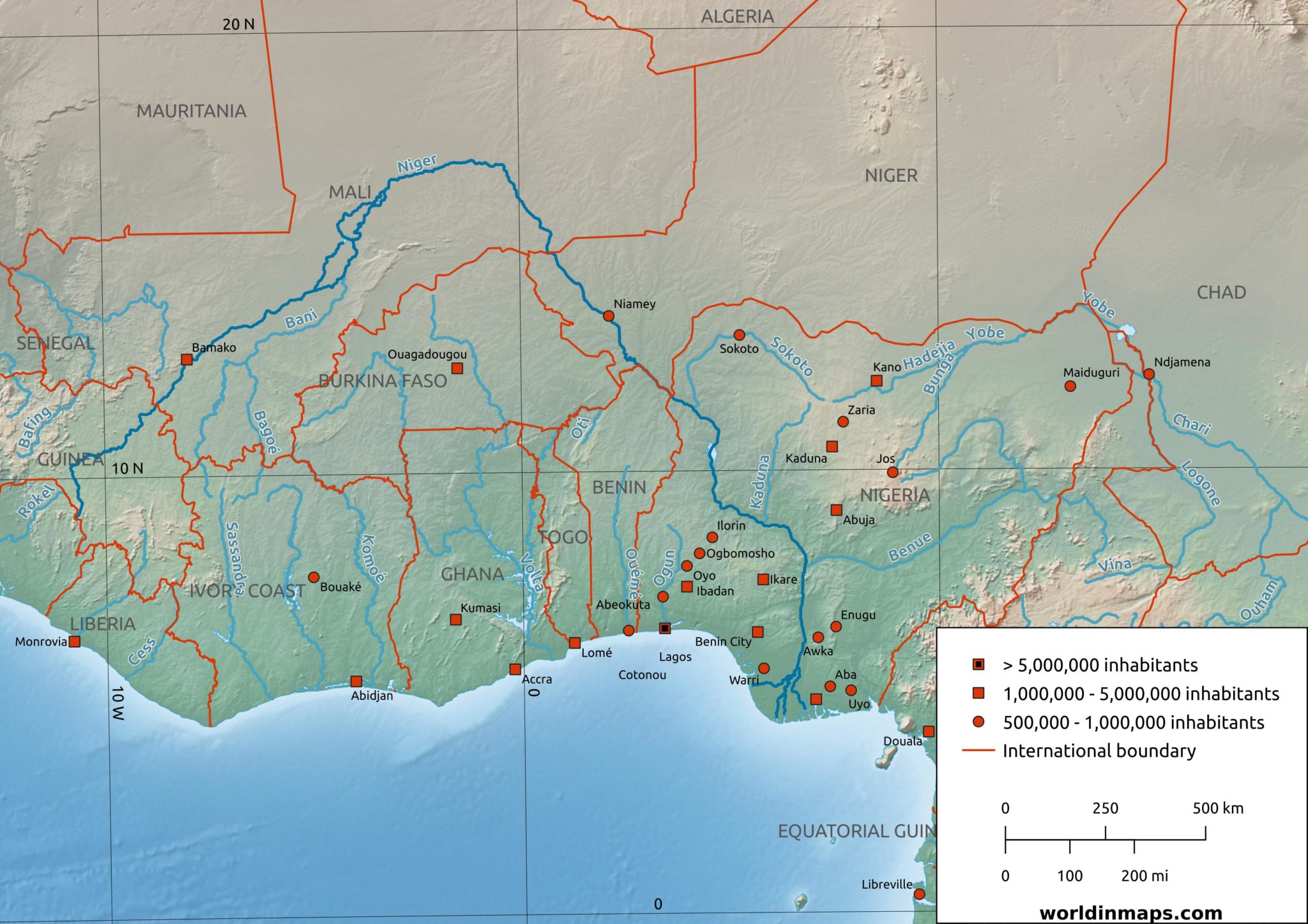 Niger River Map 2048x1448 