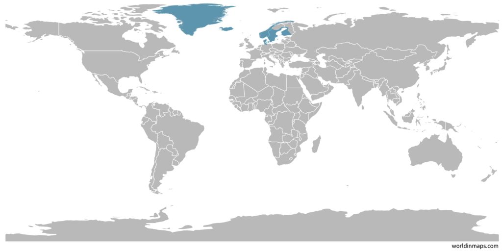 The Kalmar Union on the World map