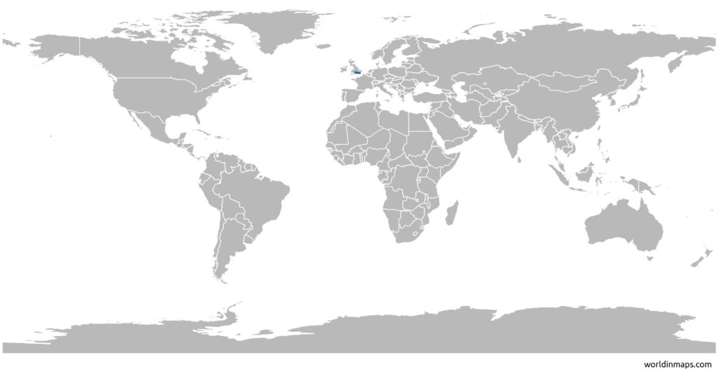 Location of the Thames River on the world map