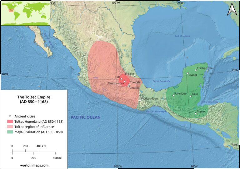 The Toltecs - World in maps