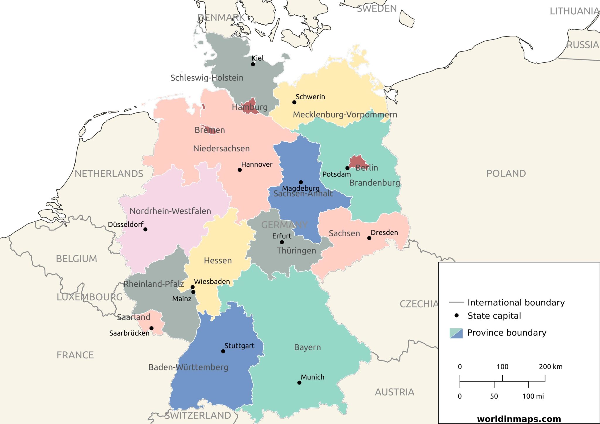 Germany Data And Statistics World In Maps   German States Map 2048x1448 