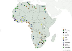 Map Natural Resources In Africa 300x212 