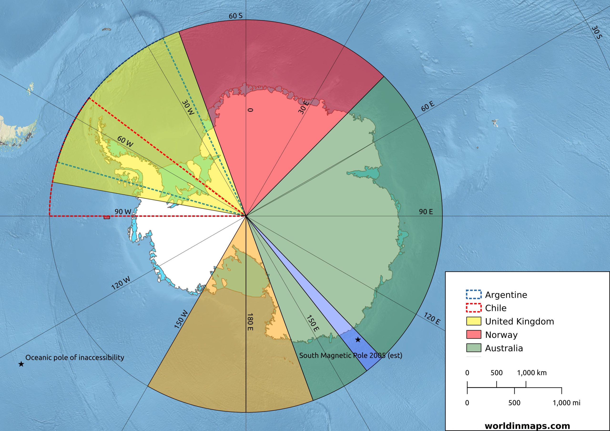Political Map Of Antarctica World In Maps