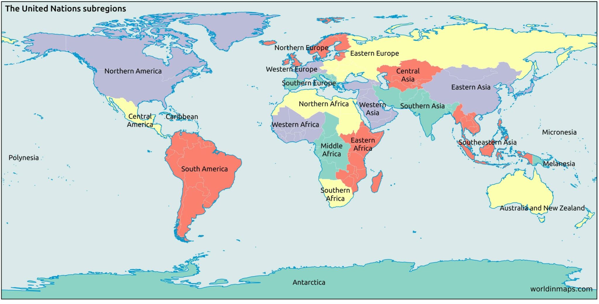 World Regions Map World in maps