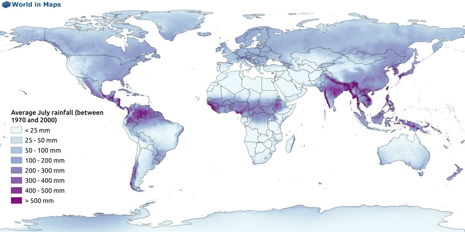 Rainfall - World in maps